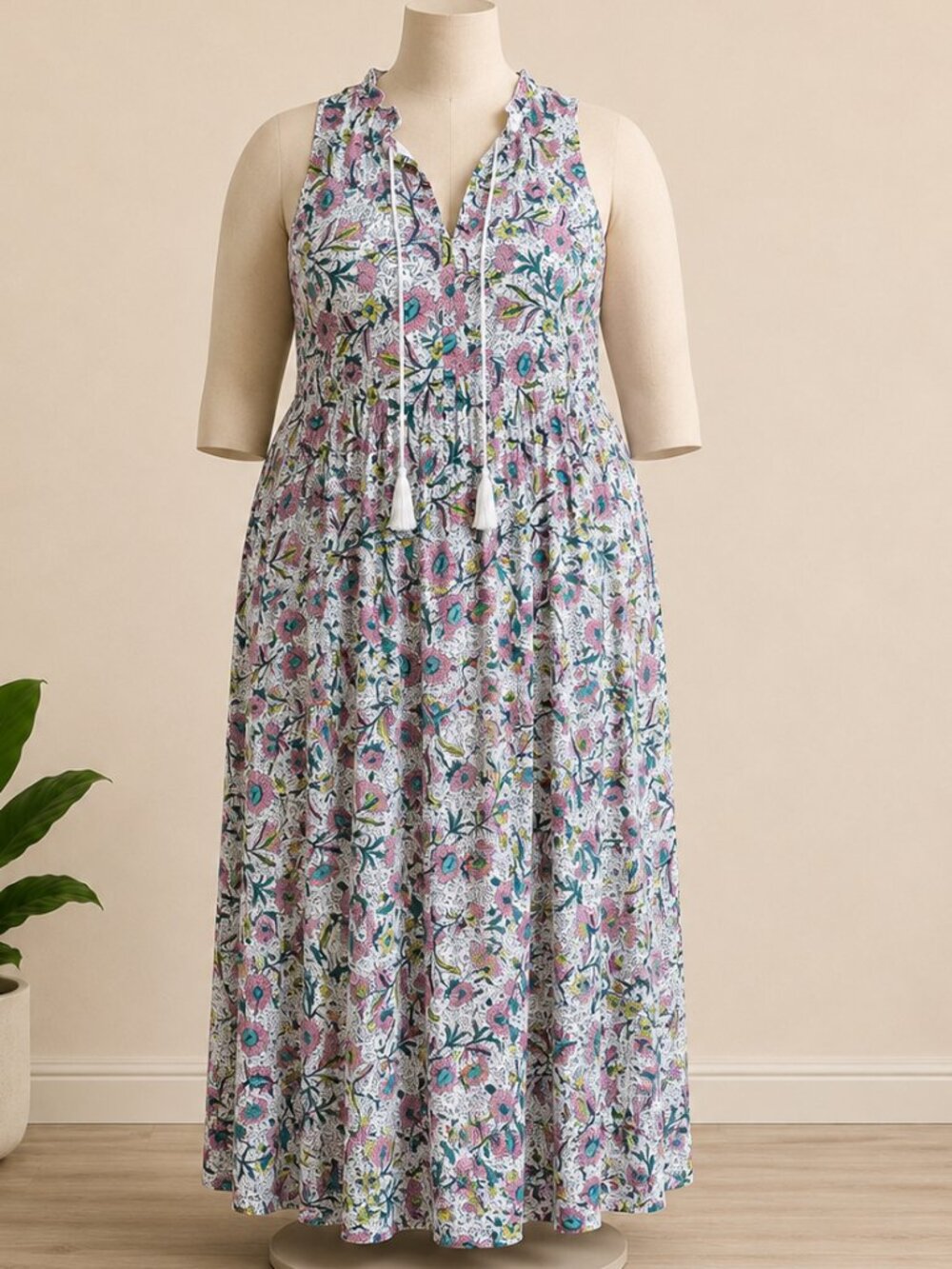 Torrid Chessie Floral Wash Gauze Tiered Midi Dress 4X NWT